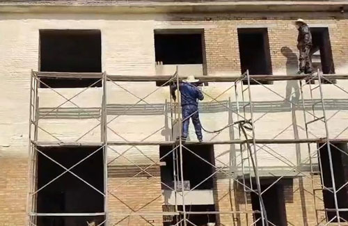 家用墻面噴涂機 雙組分JNJX-Q30(圖3) 家用墻面聚氨酯噴涂案例